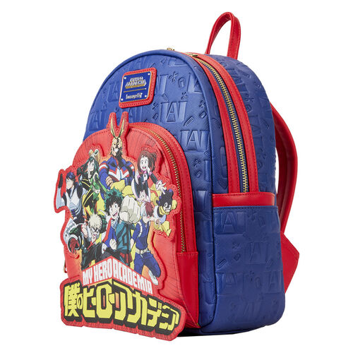 MINI MOCHILA LOUNGEFLY MY HERO ACADEMIA GROUP DEBOSSED LOGO