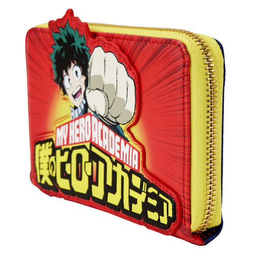 CARTERA LOUNGEFLY MY HERO ACADEMIA IZUKU PUNCH ZIP AROUND