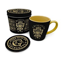 TAZA CON POSAVASO HARRY POTTER GRINGOTTS