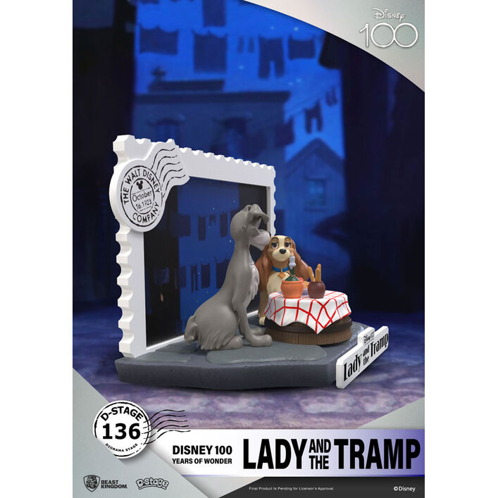 DIORAMA D-STAGE PVC DISNEY 100TH ANNIVERSARY LADY AND THE TRAMP 12 CM