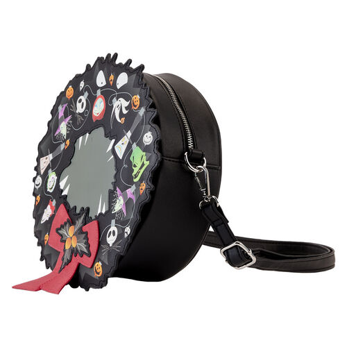 BOLSO CRUZADO LOUNGEFLY DISNEY NIGHTMARE BEFORE CHRISTMAS FIGURAL WREATH