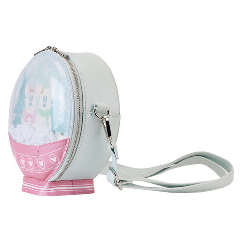 BOLSO CRUZADO LOUNGEFLY DISNEY MICKEY AND FRIENDS WINTER SNOWGLOBE