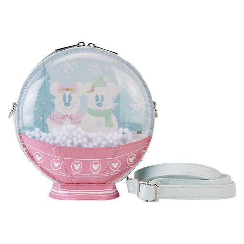 BOLSO CRUZADO LOUNGEFLY DISNEY MICKEY AND FRIENDS WINTER SNOWGLOBE