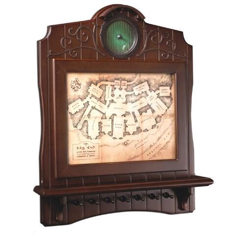 LLAVERO DE PARED EN MADERA EL HOBBIT MAPA DE BAG END