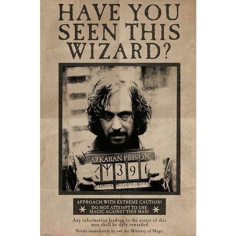 PSTER WANTED SIRIUS HARRY POTTER 61 X 91 CM