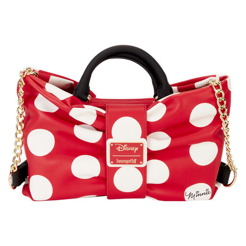 BOLSO CRUZADO LOUNGEFLY DISNEY MINNIE ROCKS THE DOTS FIGURAL BOW