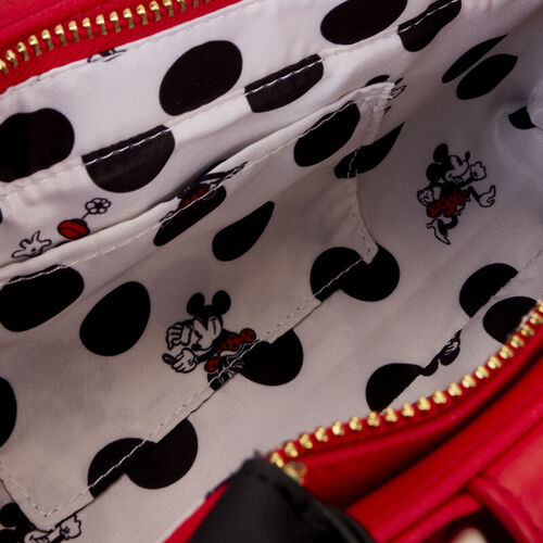 BOLSO CRUZADO LOUNGEFLY DISNEY MINNIE ROCKS THE DOTS FIGURAL BOW