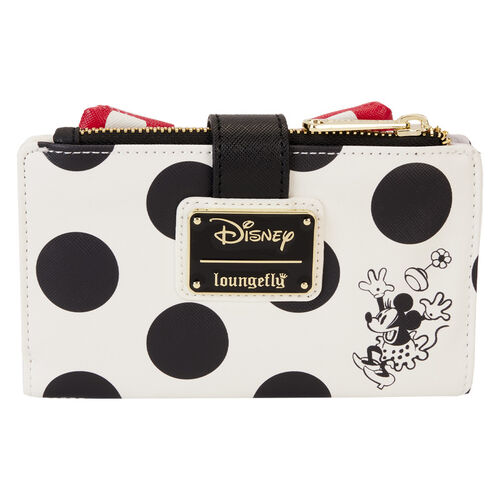 CARTERA FLAP LOUNGEFLY DISNEY MINNIE ROCKS THE DOTS CLASSIC