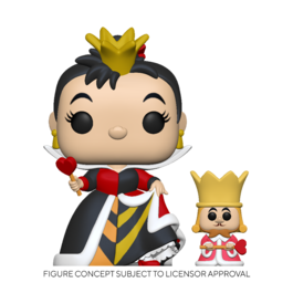 2 CALIDAD FIGURA POP DISNEY: ALICE 70TH - QUEEN W/KING