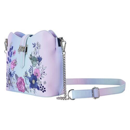 BOLSO CRUZADO LOUNGEFLY DISNEY SLEEPING BEAUTY 65TH ANNIVERSARY FLORAL CROWN