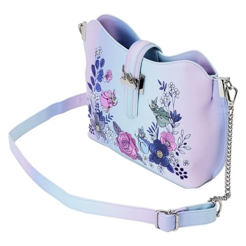 BOLSO CRUZADO LOUNGEFLY DISNEY SLEEPING BEAUTY 65TH ANNIVERSARY FLORAL CROWN