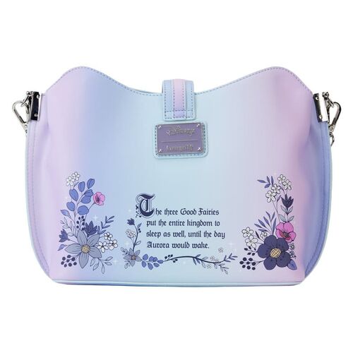 BOLSO CRUZADO LOUNGEFLY DISNEY SLEEPING BEAUTY 65TH ANNIVERSARY FLORAL CROWN