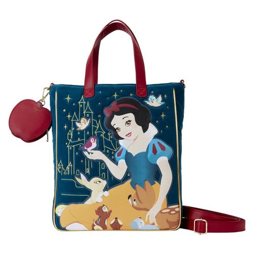 TOTE BAG LOUNGEFLY DISNEY SNOW WHITE HERITAGE QUILTED VELVET
