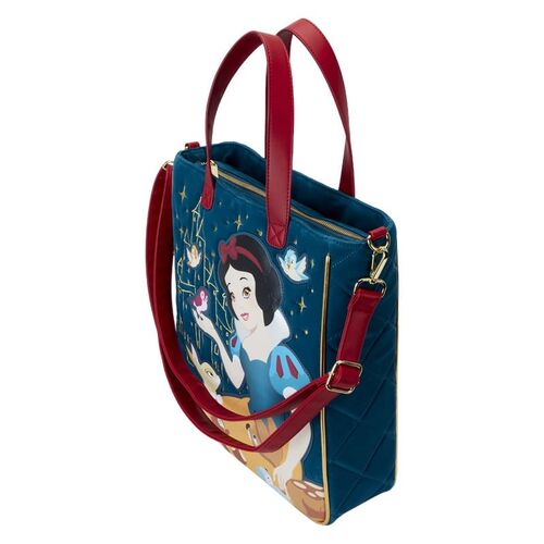 TOTE BAG LOUNGEFLY DISNEY SNOW WHITE HERITAGE QUILTED VELVET