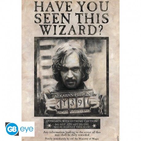 POSTER MAXI HARRY POTTER WANTED SIRIUS BLACK 91,5X61