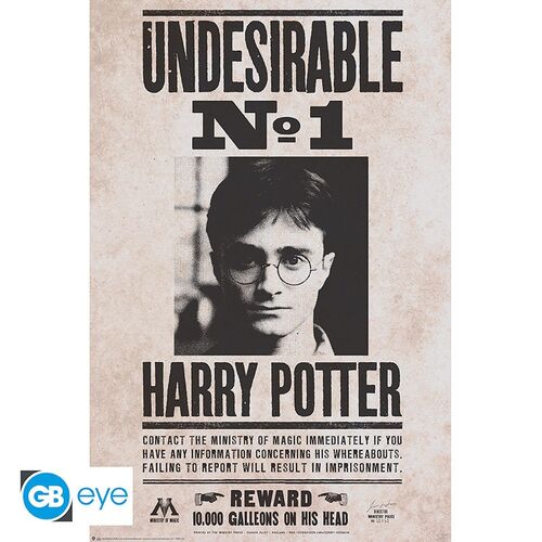 POSTER MAXI HARRY POTTER - UNDESIRABLE N1 91,5X61