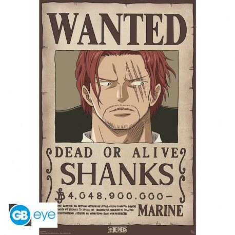 POSTER MAXI ONE PIECE - WANTED SHANKS 91,5X61