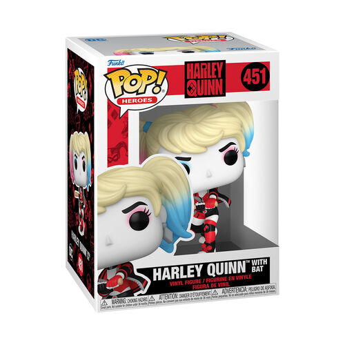 FIGURA POP HEROES: DC HARLEY W/BAT