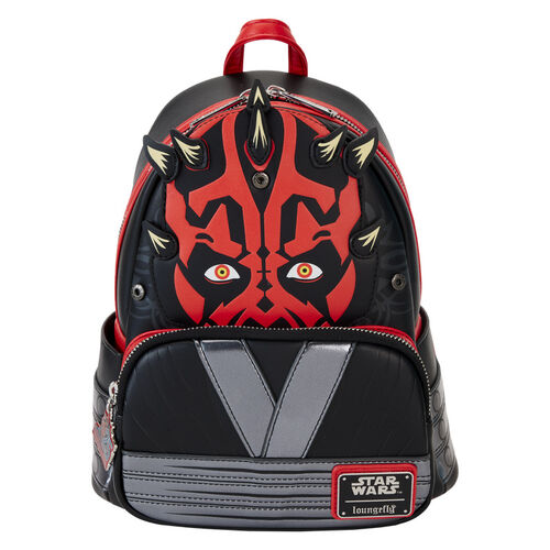 MINI MOCHILA LOUNGEFLY STAR WARS PHANTOM MENACE 25TH DARTH MAUL DETACHABLE HOOD COSPLAY