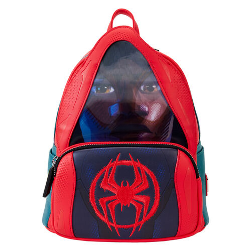 MINI MOCHILA LOUNGEFLY MARVEL SPIDERVERSE MILES MORALES HOODY COSPLAY