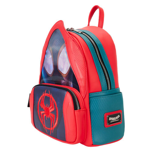 MINI MOCHILA LOUNGEFLY MARVEL SPIDERVERSE MILES MORALES HOODY COSPLAY