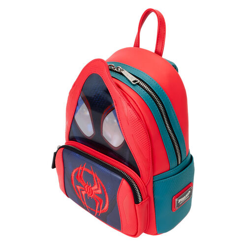 MINI MOCHILA LOUNGEFLY MARVEL SPIDERVERSE MILES MORALES HOODY COSPLAY