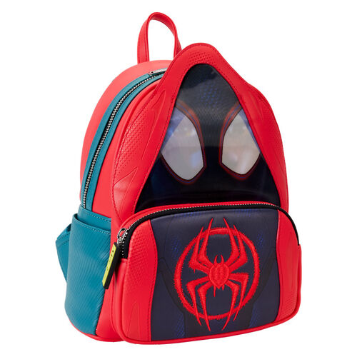 MINI MOCHILA LOUNGEFLY MARVEL SPIDERVERSE MILES MORALES HOODY COSPLAY