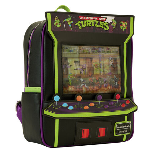 MINI MOCHILA LOUNGEFLY TMNT 40TH ANNIVERSARY VINTAGE ARCADE