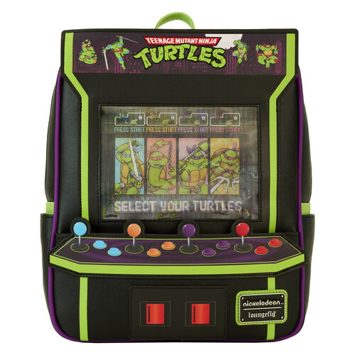 MINI MOCHILA LOUNGEFLY TMNT 40TH ANNIVERSARY VINTAGE ARCADE