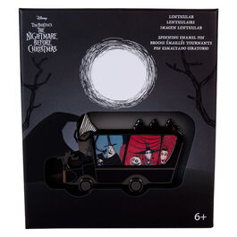 COLLECTOR BOX PIN LOUNGEFLY DISNEY NIGHTMARE BEFORE CHISTMAS HALLOWEEN PARTY LENTICULAR 3