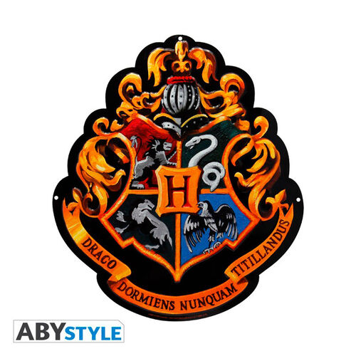 METAL PLATE HOGWARTS 28X32 WITH HOOK*