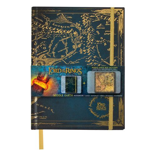 LIBRETA EL SEÑOR DE LOS ANILLOS MAP OF MIDDLE EARTH