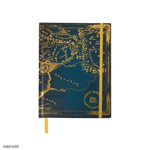 LIBRETA EL SEÑOR DE LOS ANILLOS MAP OF MIDDLE EARTH