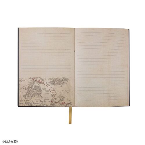 LIBRETA EL SEÑOR DE LOS ANILLOS MAP OF MIDDLE EARTH