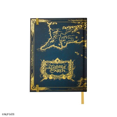 LIBRETA EL SEÑOR DE LOS ANILLOS MAP OF MIDDLE EARTH