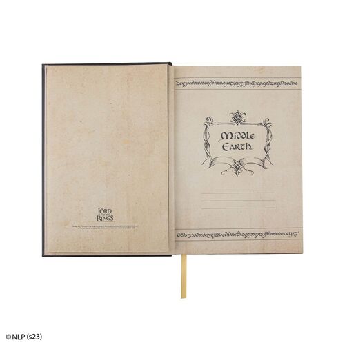 LIBRETA EL SEÑOR DE LOS ANILLOS MAP OF MIDDLE EARTH
