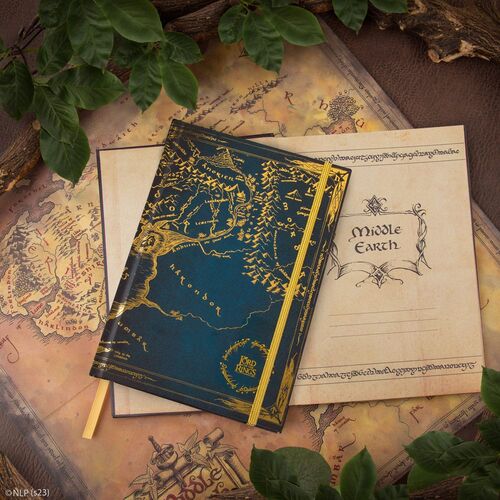 LIBRETA EL SEÑOR DE LOS ANILLOS MAP OF MIDDLE EARTH