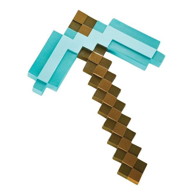 RÉPLICA PLÁSTICO MINECRAFT DIAMOND PICKAXE 40 CM