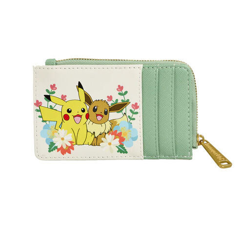 CARTERA LOUNGEFLY POKEMON PIKACHU & EEVEE FLORAL
