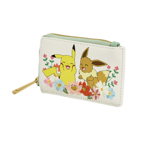 CARTERA LOUNGEFLY POKEMON PIKACHU & EEVEE FLORAL