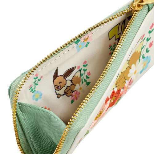 CARTERA LOUNGEFLY POKEMON PIKACHU & EEVEE FLORAL