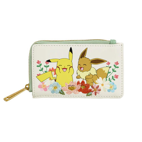 CARTERA LOUNGEFLY POKEMON PIKACHU & EEVEE FLORAL