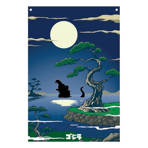 BANDERA GOZILLA 125 X 85 CM