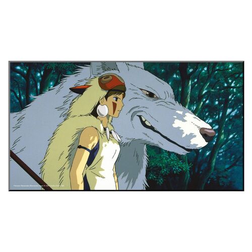 PÓSTER DE MADERA STUDIO GHIBLI LA PRINCESA MONONOKE 37,5 X 20,5 CM