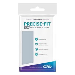 ULTIMATE GUARD PRECISE-FIT SLEEVES FUNDAS CON CIERRE REUTILIZABLE TAMAÑO ESTNDAR TRANSPARENTE 100