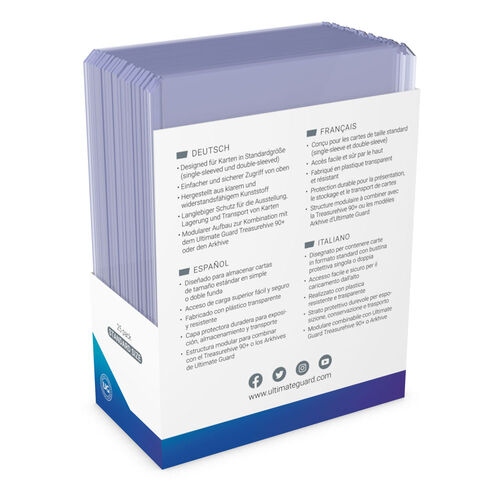 ULTIMATE GUARD CARD COVERS TOPLOADING 35 PT TRANSPARENTE PACK DE 25