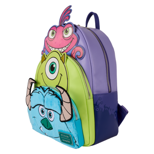 MOCHILA LOUNGEFLY MONSTERS INC TRIPLE BOLSILLO