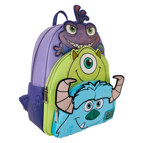 MOCHILA LOUNGEFLY MONSTERS INC TRIPLE BOLSILLO