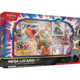 CAJA COLECCIÓN POKÉMON TCG MEGA-LUCARIO EX CON FIGURA ESPAÑOL