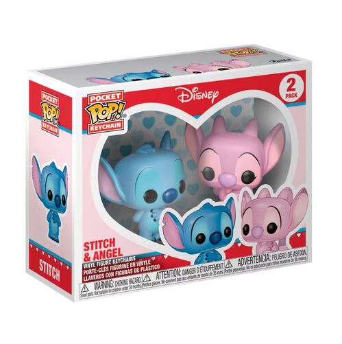 LLAVERO FUNKO POP LILO & STITCH - STITCH & ANGEL 2PK